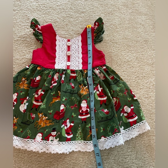 18M Christmas Dress - Ricrac & Ruffles - Picture 2 of 6